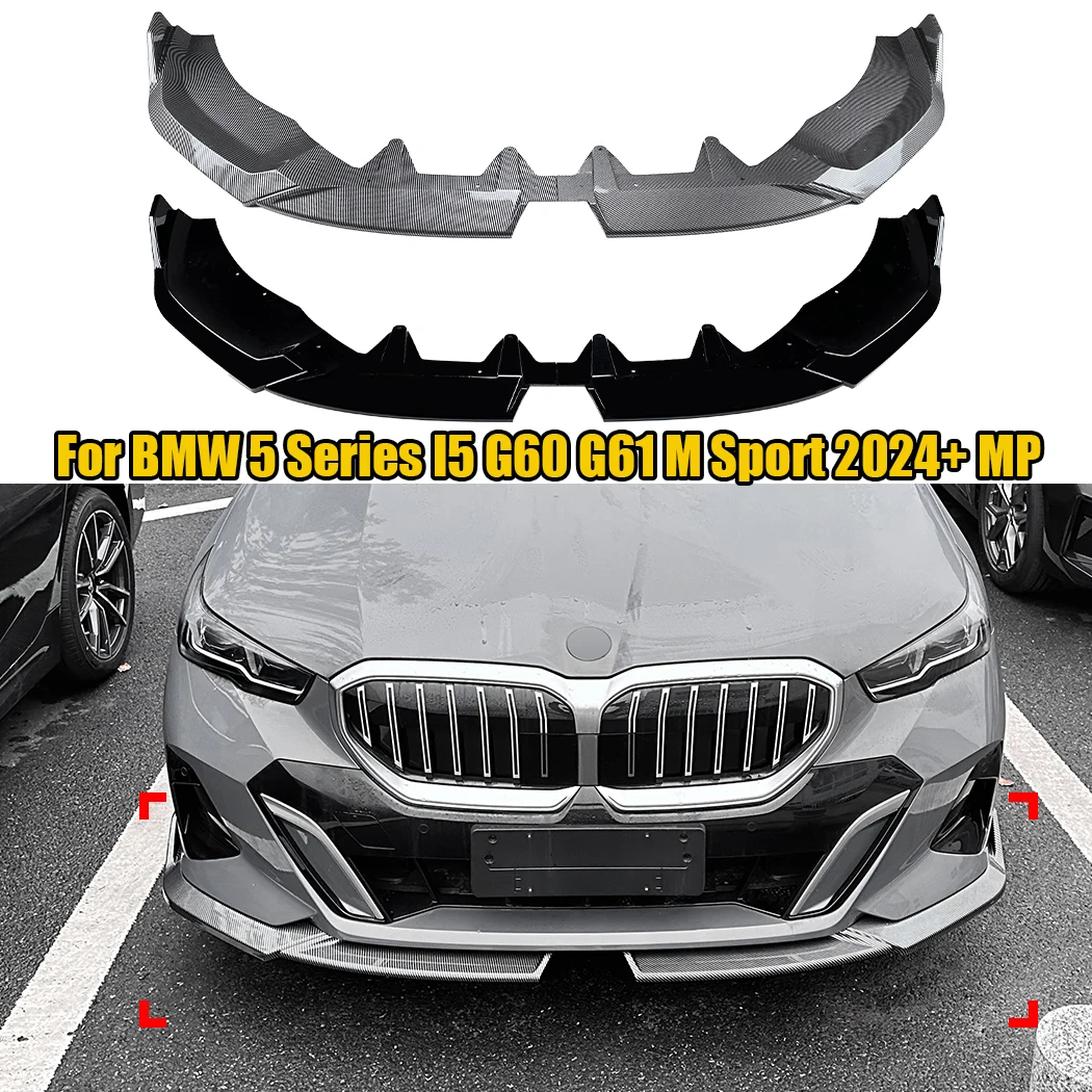 

Car Two Stage Front Lip Front Bumper Splitter For BMW 5 Series I5 G60 G61 M Sport 2024+ MP Protector Decoration