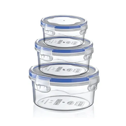 Hobby Life Plastic 3 Pcs Round Sealed Storage Container (0,25 + 0,5 + 1Lt)