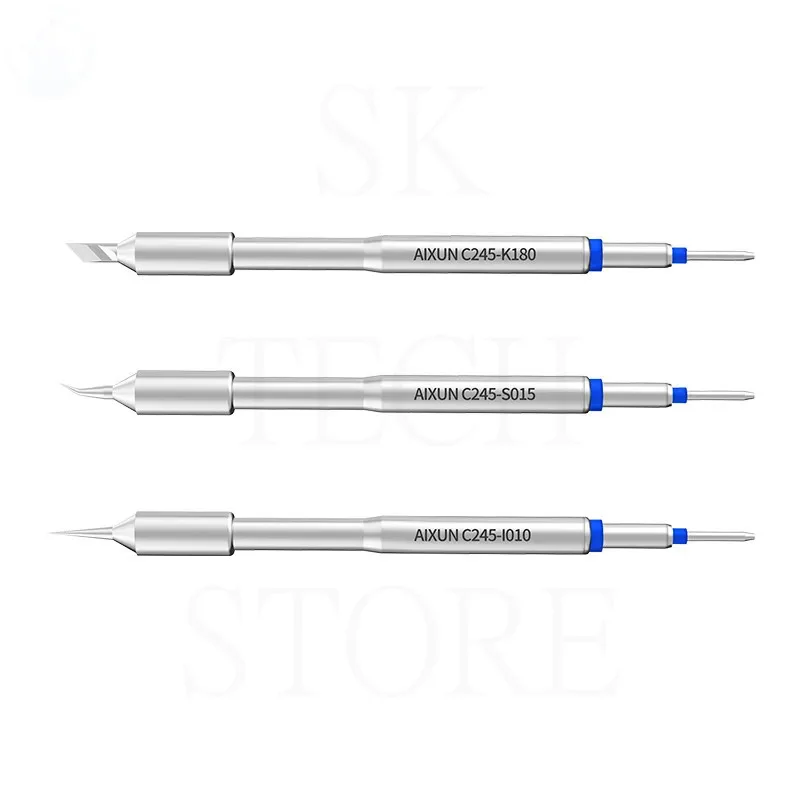 AIXUN Fix Bebas Timah Solder Ujung Besi T245 Set Pegangan Solder untuk JBC C245 C210 untuk T3A T245 Stasiun Solder Perbaikan Besi Listrik