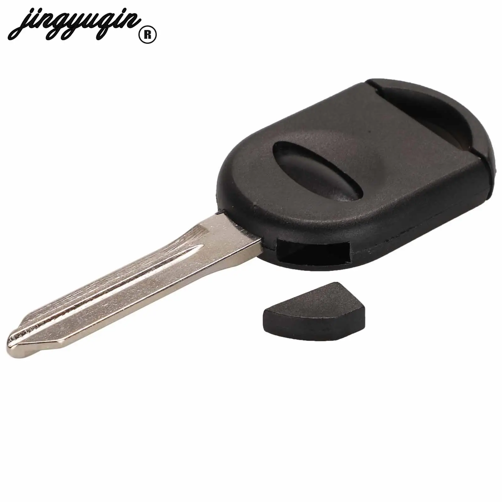 Carcasa jingyuqin sin llave con transpondedor/chip para Ford Lincoln Mercury sin cortar clave sin grabar (puede instalar chip)