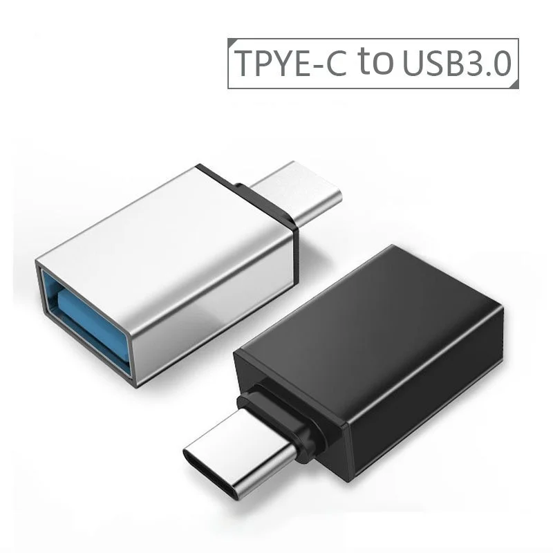 금속 USB 3.1 Type-C 남성 USB 3.0 여성 변환기 어댑터 Macbook Xiaomi Huawei Samsung Galaxy 용 OTG 기능