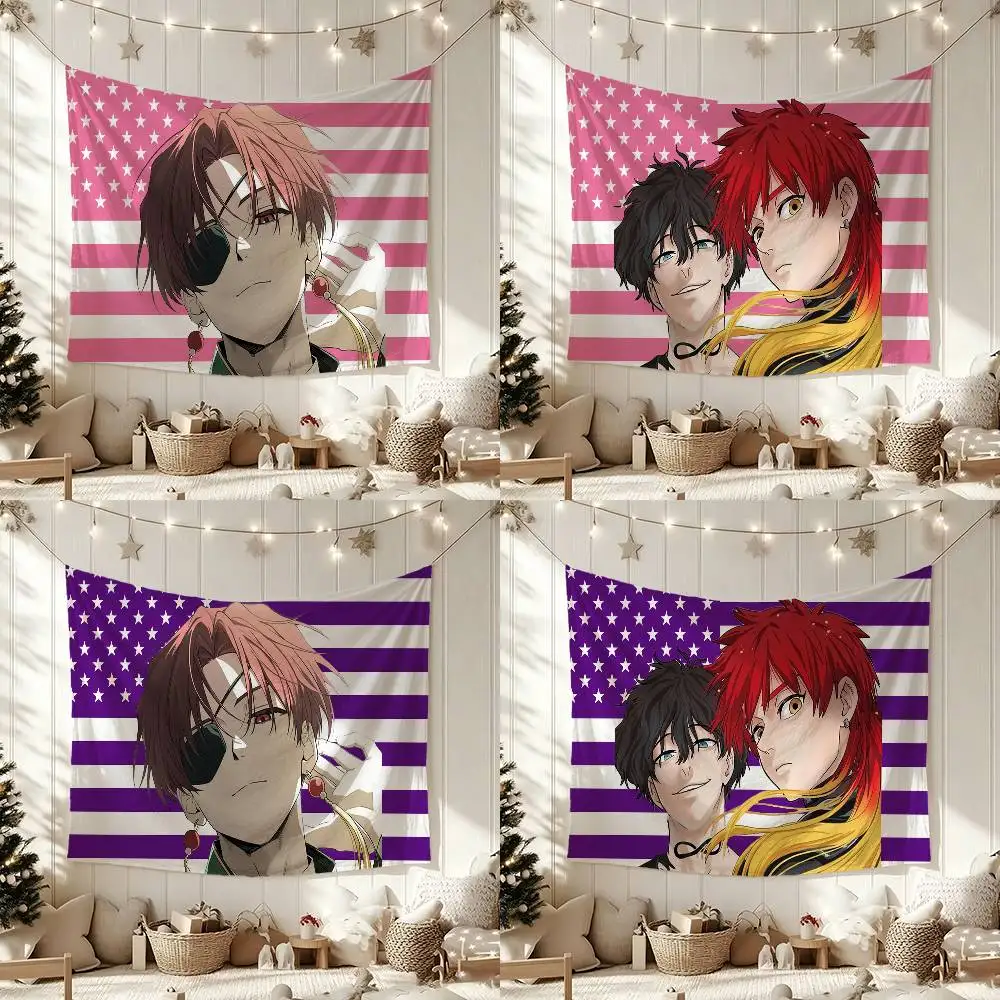 Anime Fighting W-WIND B-BREAKER Flag Digital Printing Banner for Garage Wall Out Door Decoration