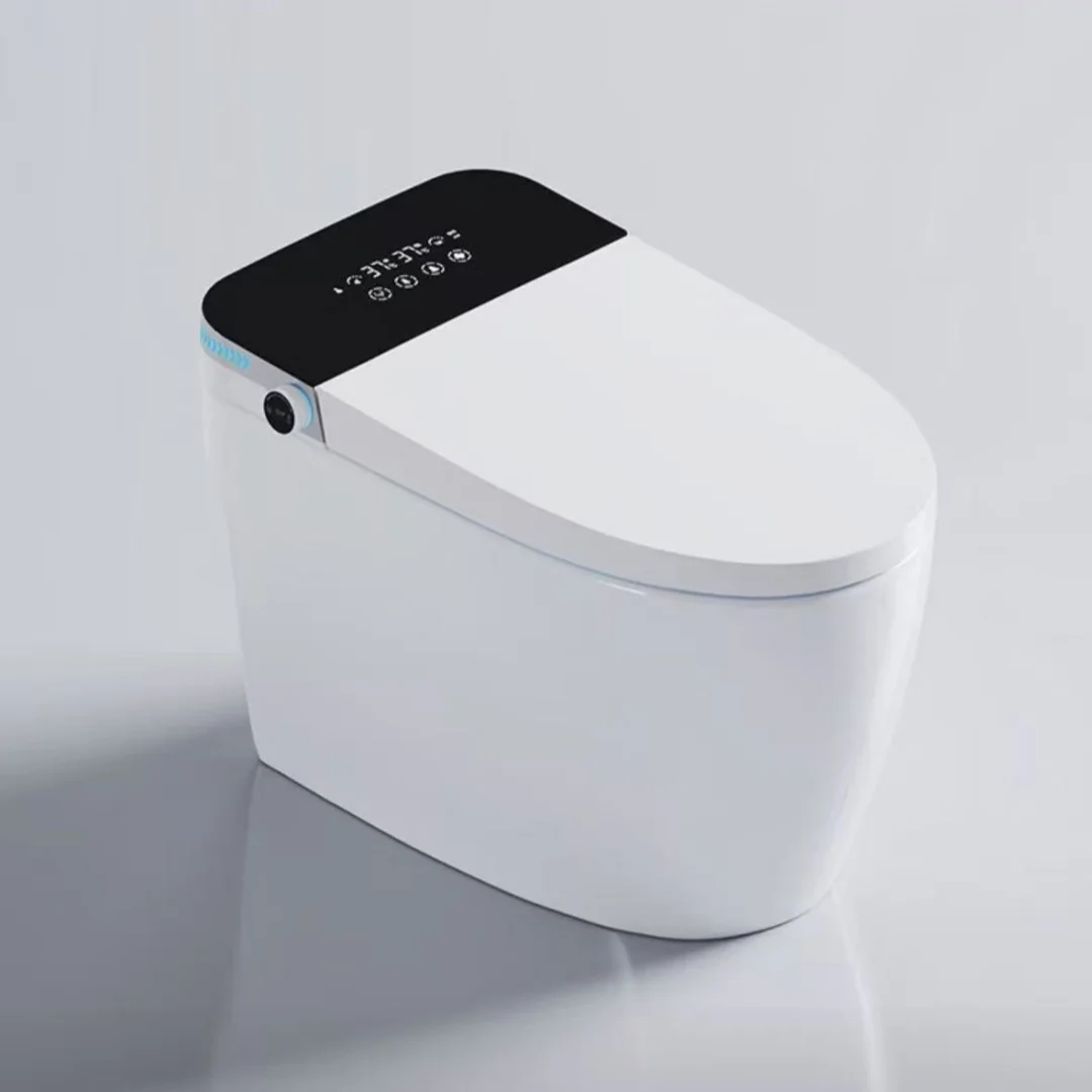 Aan de muur gemonteerd volautomatisch luxe slim toilet Op afstand bestuurbare directe verwarming Geen waterdrukbeperking S-Trap-versie