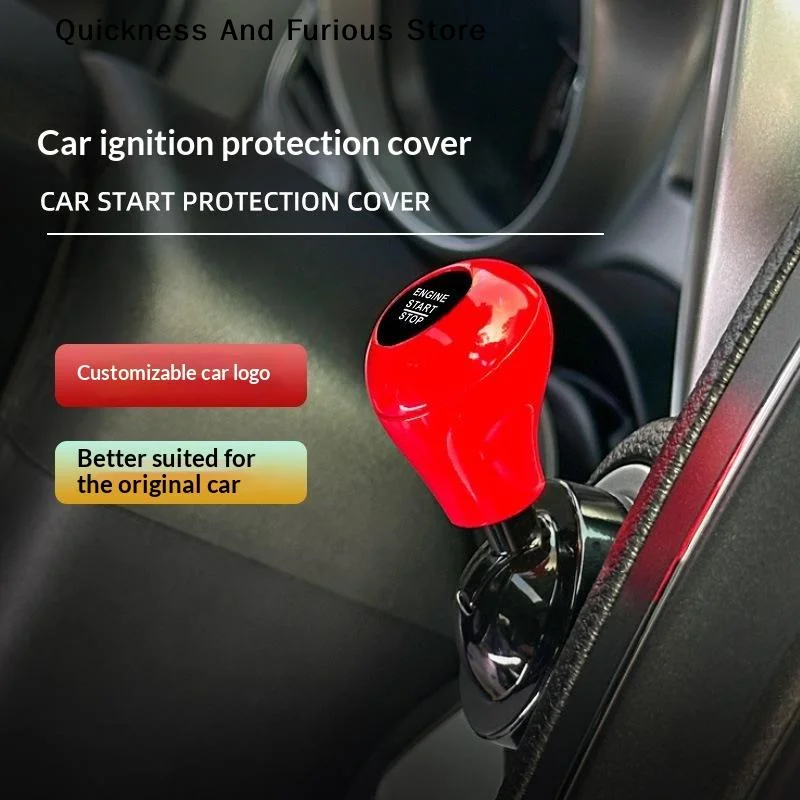 Metal Car One Button Start Lever Decor Cover Universal Push Start Switch Rocker Styling Trim For Vehicle Interior Modification