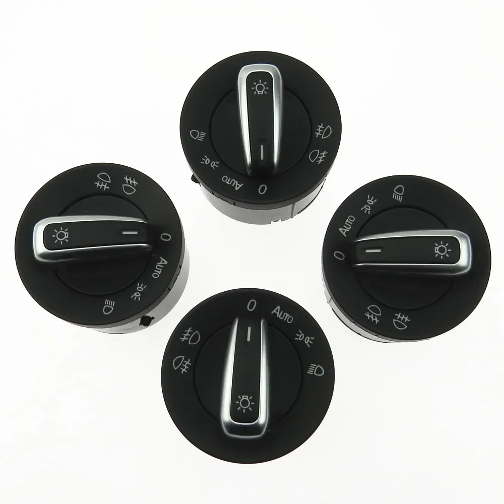 

4Pcs 5ND941431B Chrome Headlight Switch For VW Golf MK5 MK6 Passat B6 Jetta Eos Scirocco Tiguan Touran Caddy 5ND 941 431B