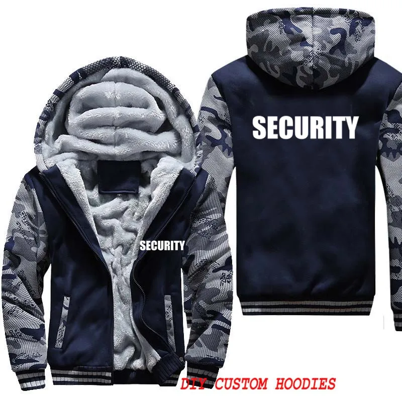 SWAT Security Man Cool Mens Jacket Sweatshirts Hoodies Coats Oversized Christmas Hoodie Parkas Hooded Zipper 4XL