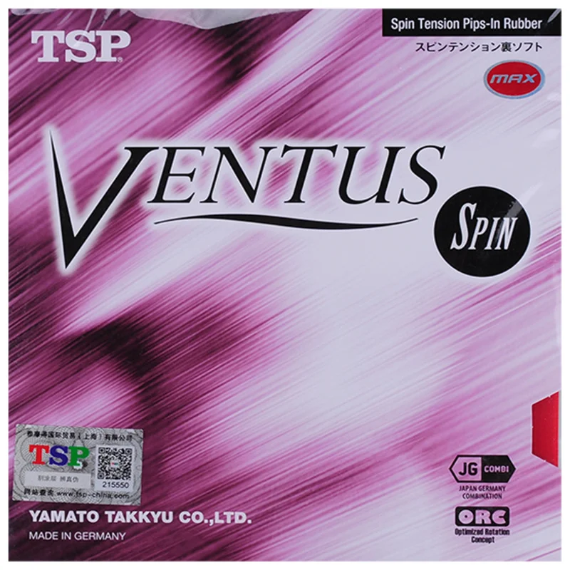 Genuine Tsp Ventus Spin/soft/ Basic Table Tennis Rubber Pips In With Ping Pong Sponge Fast Attack