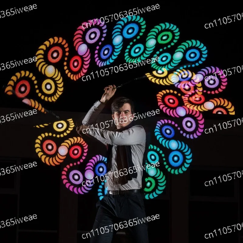 Full Color Digital Adjustable Variable Effects Stage Lighting Accessories LED Pixel POI Performance Stick 60 Light 47cm