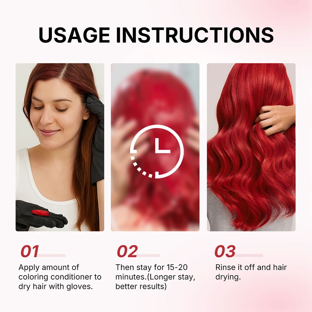 Karseell Color Depositing Red Hair Mask Color Boosting Conditioner, spendet Feuchtigkeit und verbessert rote Töne für farbbehandeltes Haar, 500 ml