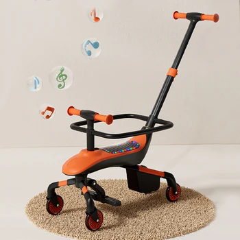 3 in 1 baby walker baby kids kick scooter children folding kids adjustable flash light 3 wheel foot scooter