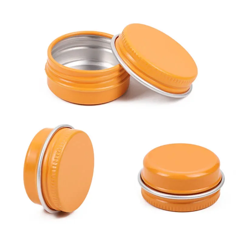 10/20Pcs 10ml Round Aluminum Box Metal Tins Cans with Screw Lid DIY Candle Jars Lip Balm Oil Craem Containers Travel Sample Pot