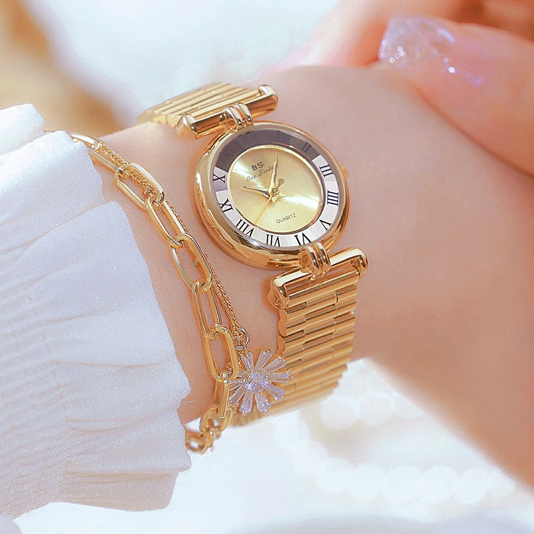 

Ladies Watches Original Brand Fashion Waterproof Quartz Wristwatch Luxury Gold Watch Women Vintage Clock Gifts