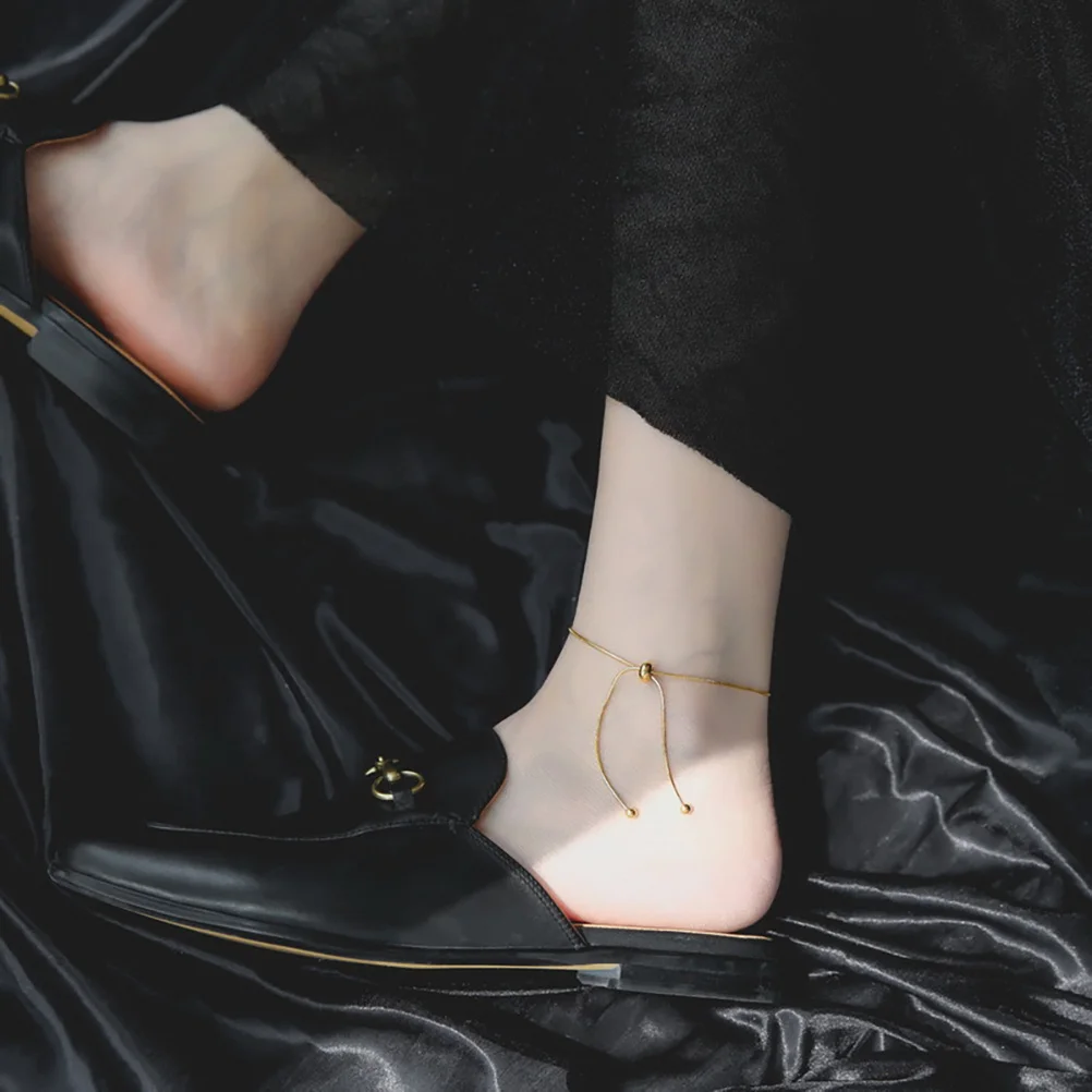 

Simple Design Titanium Steel Chain For Women Ankle Jewelry Dainty Foot Accessory Fashion Anklet Snake Bone Anklet