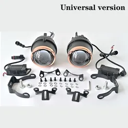 2Pcs 12V 70W 6000K 3000K Car Bi LED Projector Lens Fog Lamp For Honda Toyota Ford Hi/Lo Beam Fog Light Car Accessories