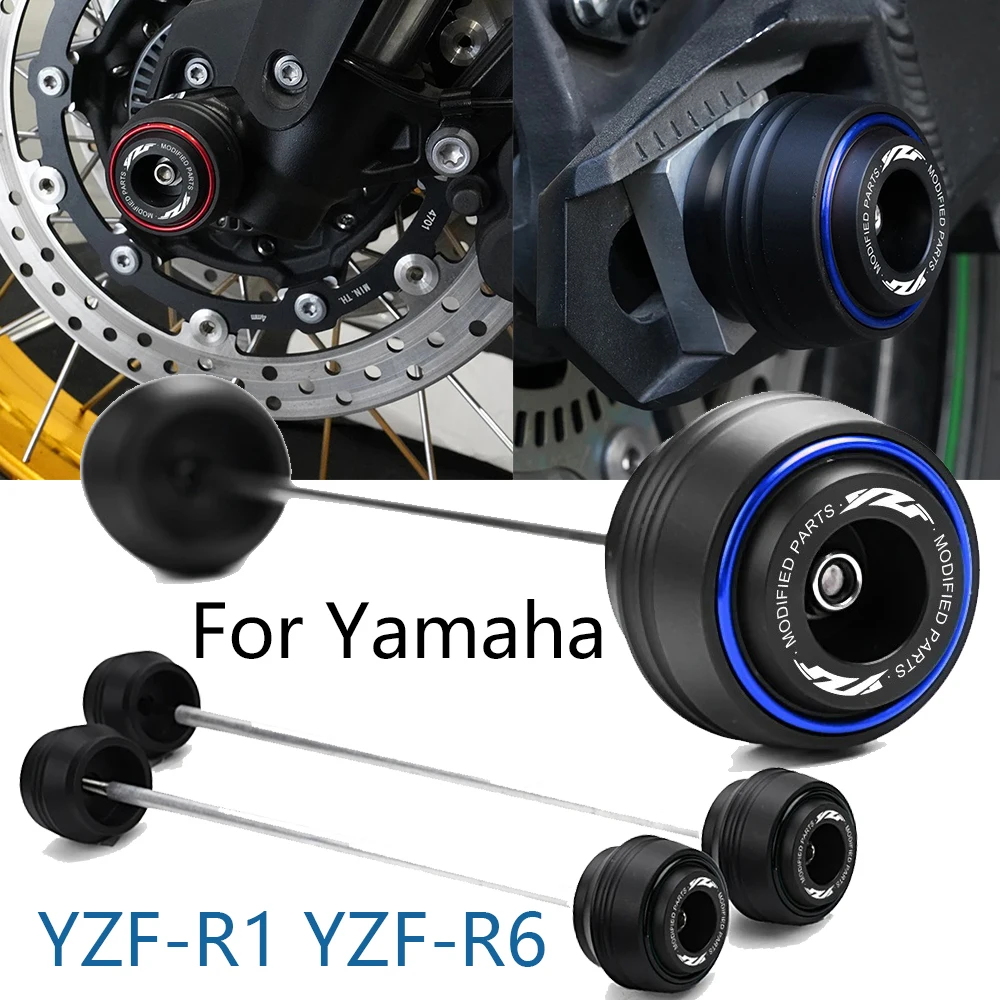 For Yamaha YZFR1M YZFR6 YZF-R1 YZF-R6 YZF R1 R6 1998-2023 2024 Motorcycle Front And RearAxle Fork Crash Slider Wheel Protector