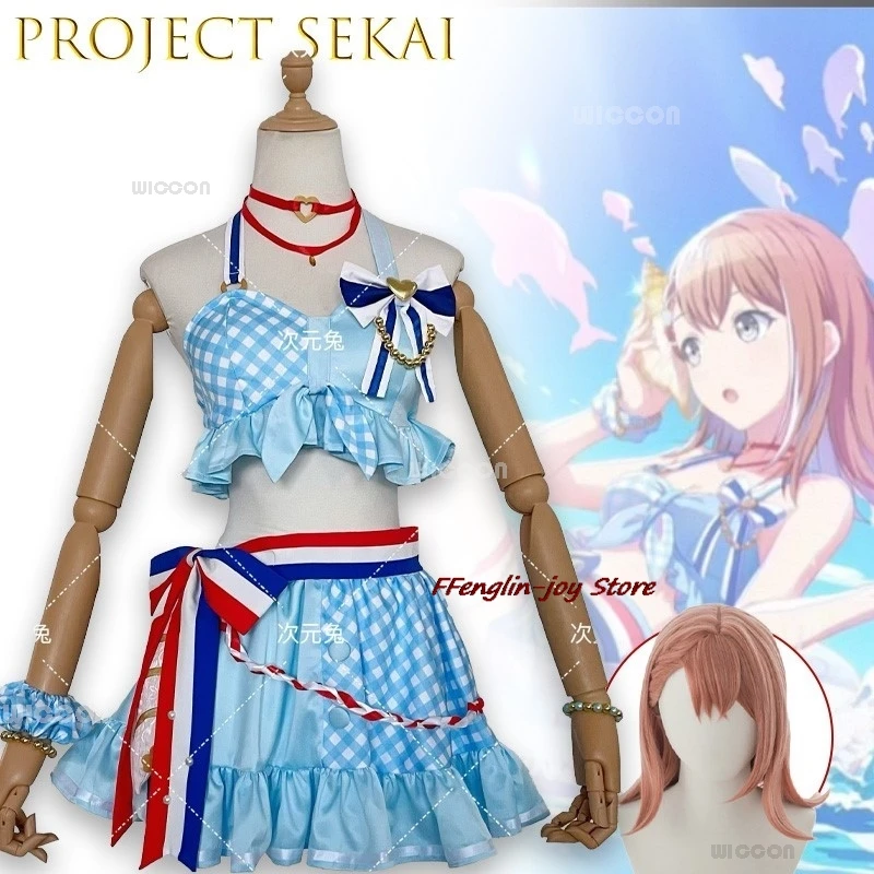 

Disfraz Project Sekai Hana Ushiro Cosplay Costumes Anime Outfit High Quality Swimsuit blue Accessories deguisement adulte