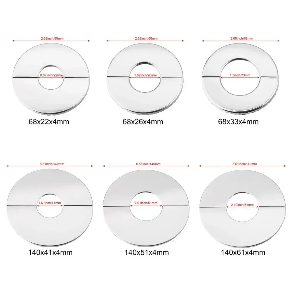 1Pc Stainless Steel Shower Kitchen Faucet Decorative Cover Wall Flange Self-Adhesive Pipe Wall Covers Bathroom Accessories New