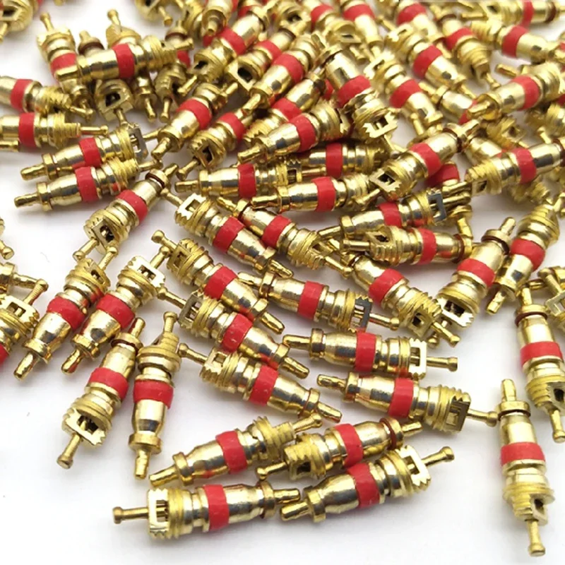 

1/20/50/100pcs Car Bike Motorcycle Copper Valve Core with 4-in-1 Tire Tyre Valve Stem Removal Tool Tire Cleaning Repair Tool
