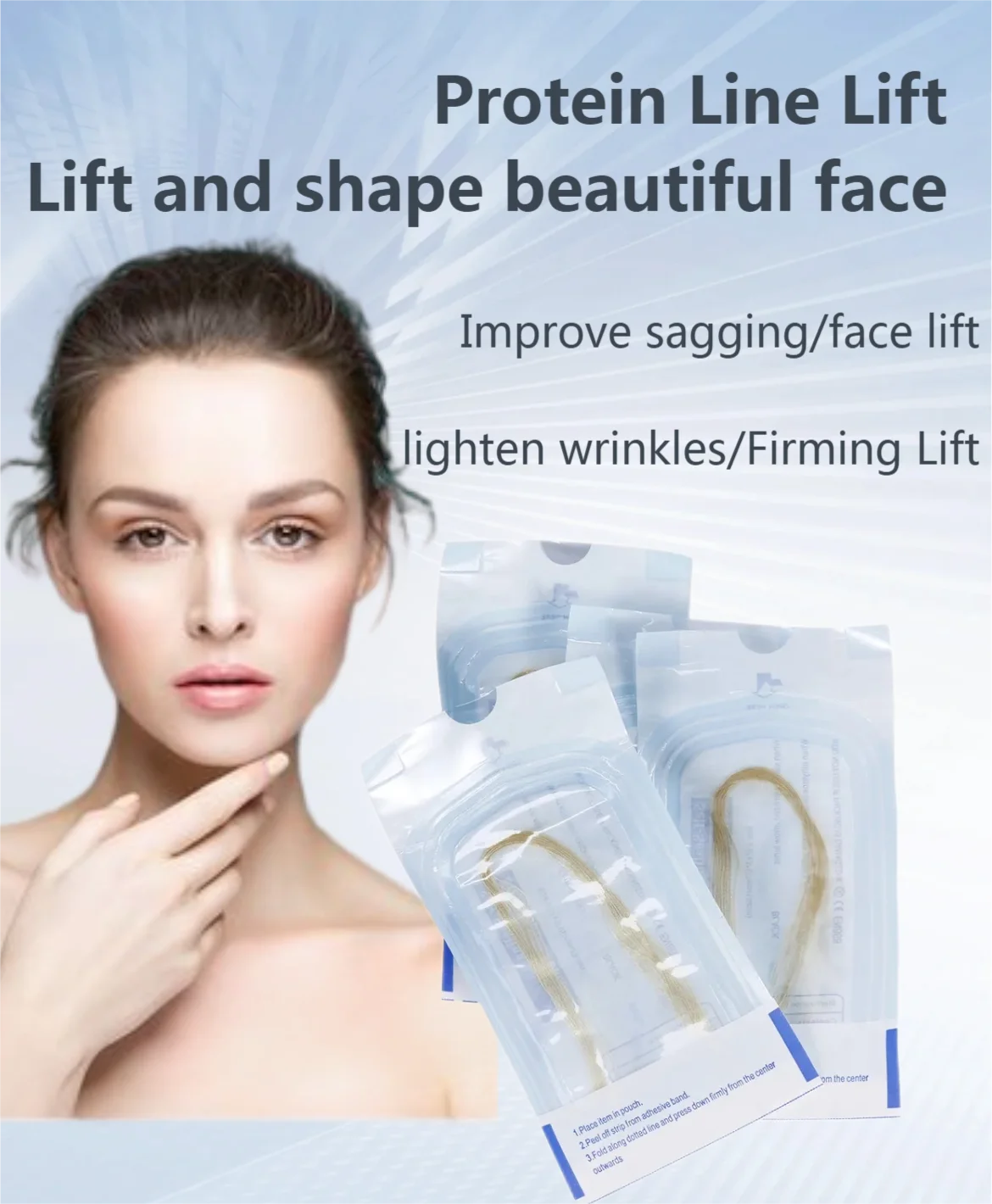 

Gold Protein Line Anti-Wrinkle Firming Facial Filler No Needle Absorbable Fade Fine Lines Collagen Thread Anti-Aging Serum