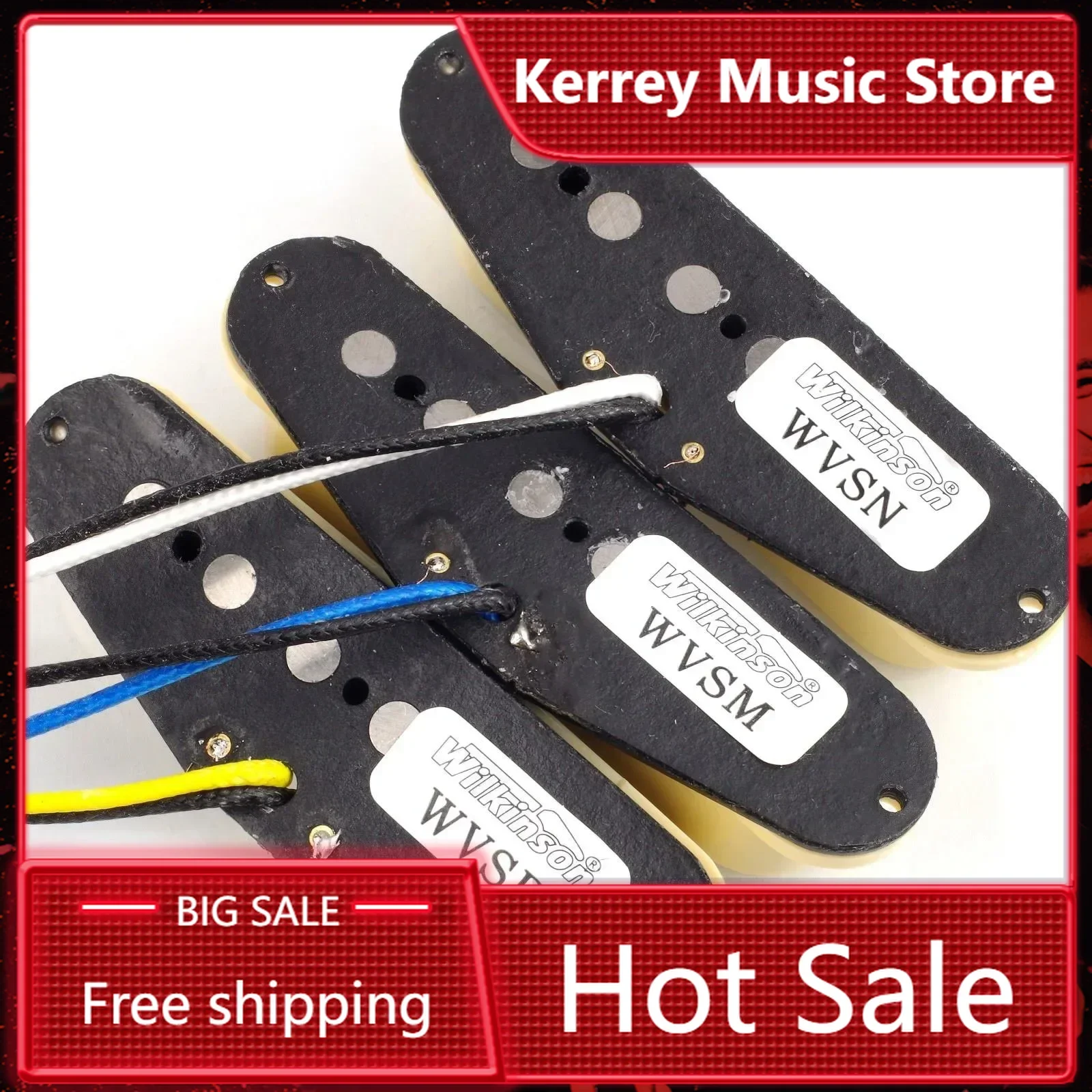 

"Vintage-Style Alnico 5 Single-Coil Pickups – Wilkinson WVS 60's SSS Set for Electric Guitar"