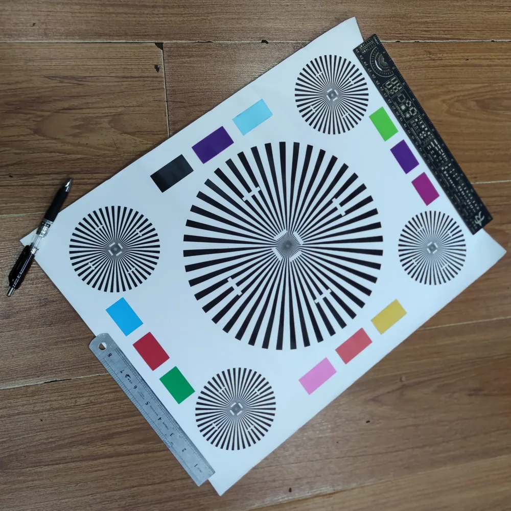 CCTV Camera Test Chart For camera Focusing Test 38*48cm Camera Lens Test Drawing