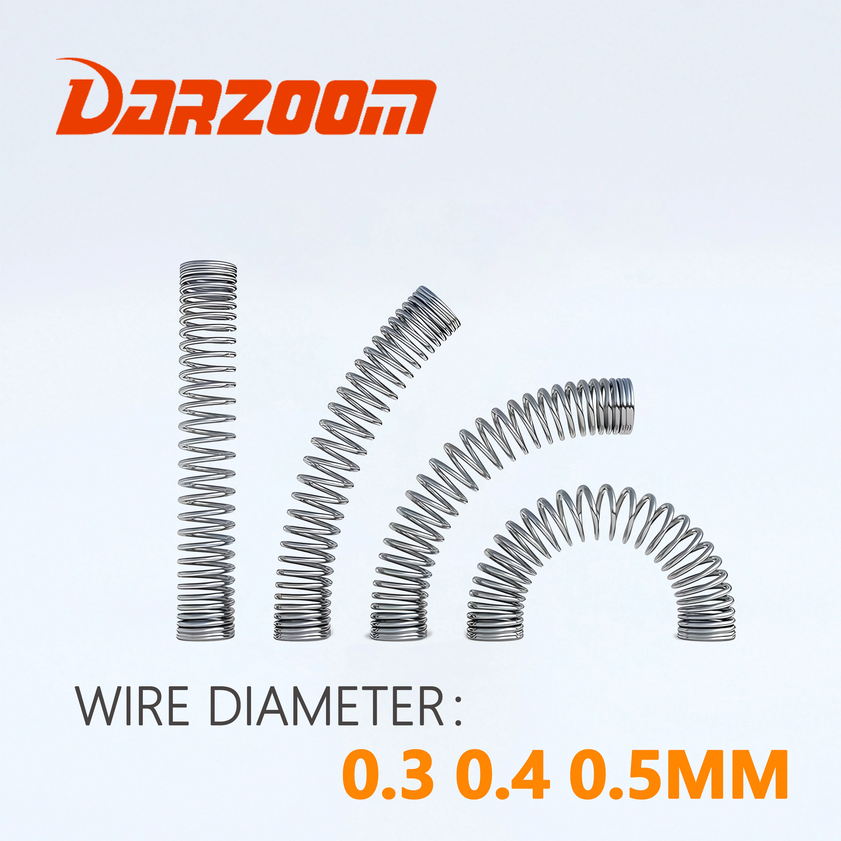 Wire diameter 0.3 0.4 0.5mm 20pcs stainless steel compression spring Pressure and corrosion resistant rotor return spring