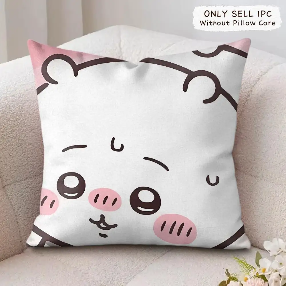 C-Ch-iika-waS Cute Cartoon Cushion Cover Square Decorative Throw Pillow 40x40cm For Sofa Bedroom Living Room Home Decor 3