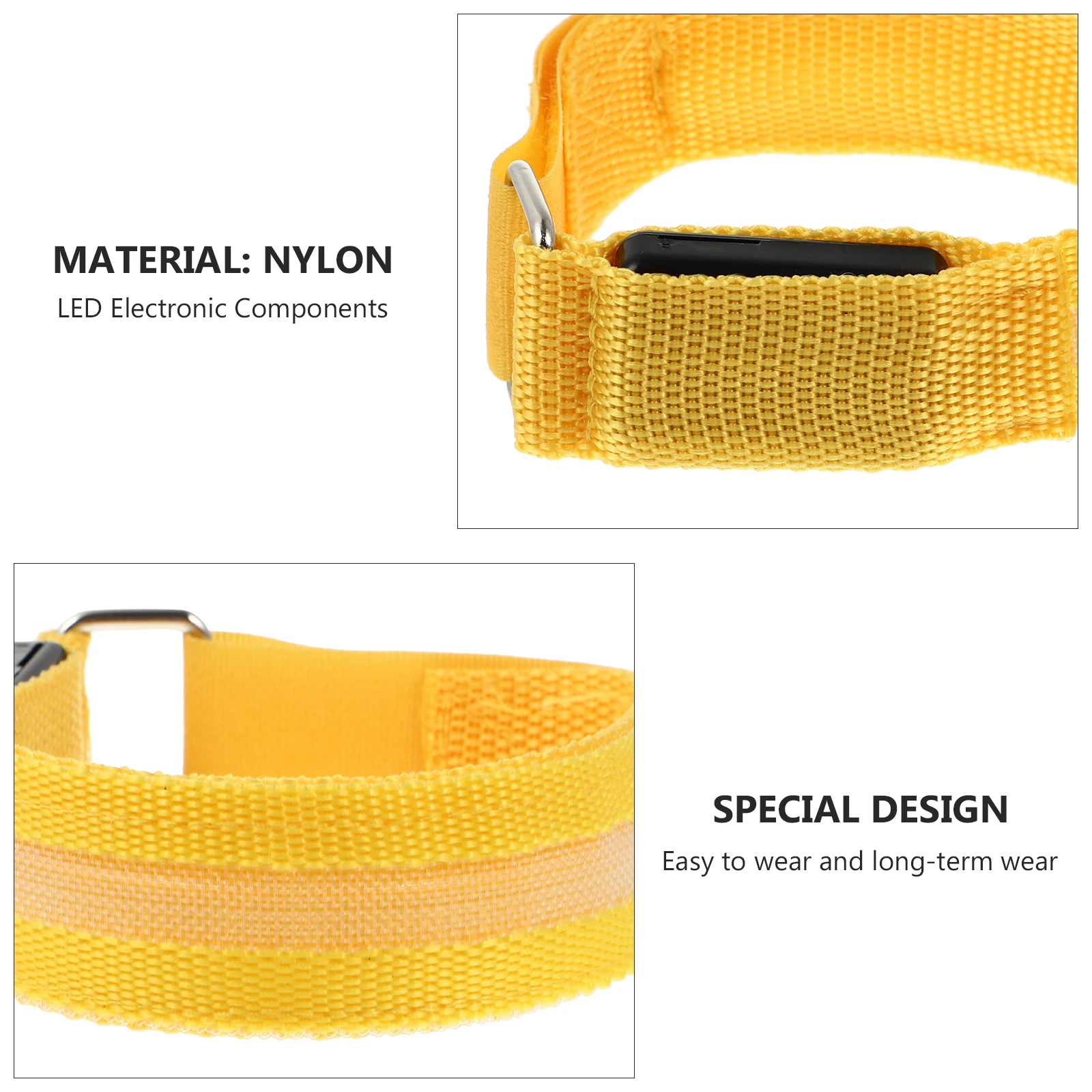 

Fluorescent Arm Band LED Light Glow Bracelets Running Wristbands Reflective Armbands Durable Charging