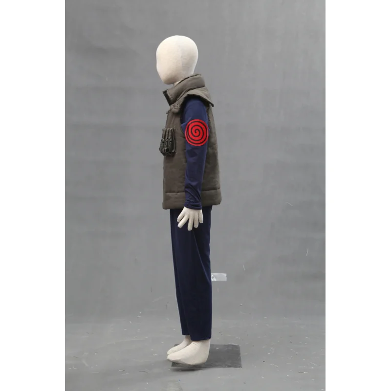 2025 Nuovo Costume Anime Giapponese Ninja Cappotto Shinobi Hatake Kakashi Cosplay Cartone Animato Verde per bambino e uomo comico co