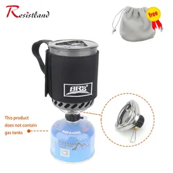 1500W BRS 61 Outdoor Integrated Heat Collecting Pot Burner Ultralight Portable Hiking Furnace Cooking Backpacking Stove System