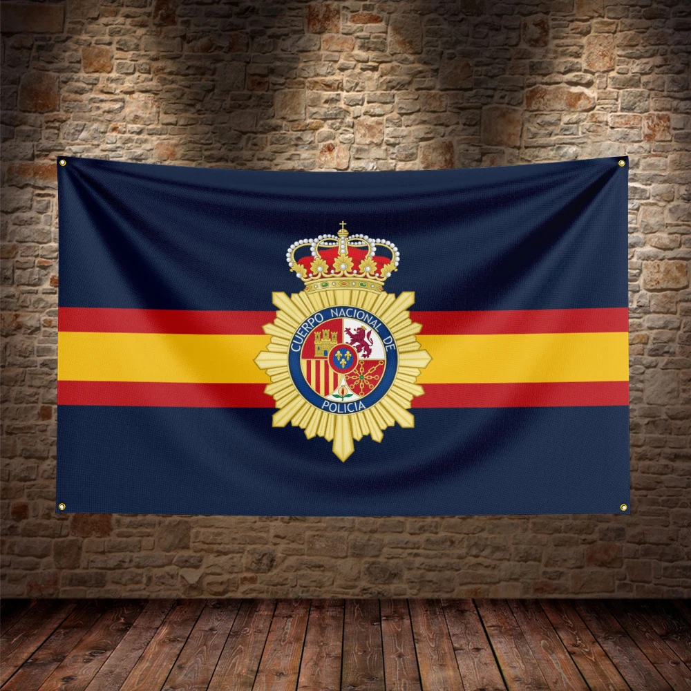 Spain National Police Flag For Decor