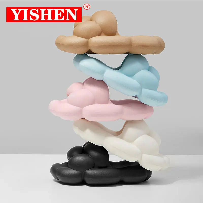 

Шлепанцы YISHEN унисекс для женщин и мужчин, массажные сандалии на массивной плоской платформе, клоги