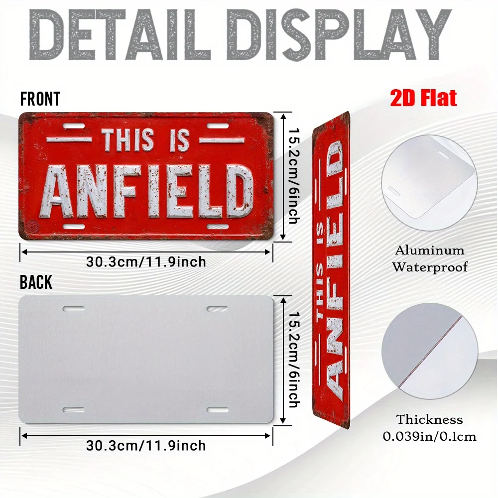 2D Flat - 2D Retro Aluminum Metal Wall Decor 