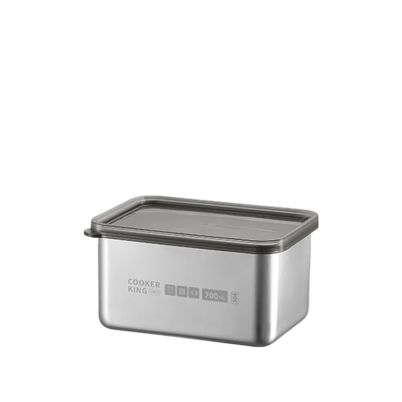 COOKER KinG Preservation Box 304 Stainless Steel Refrigerator Specific Sealed Storage Container with Lid Fruit Office Lunch Box view 6