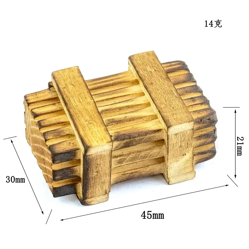 2pcs Simulation Wooden Box Decoration for Axial SCX24 UTB18 Traxxas TRX4M 1/18 1/24 RC Crawler Car Upgrade Parts