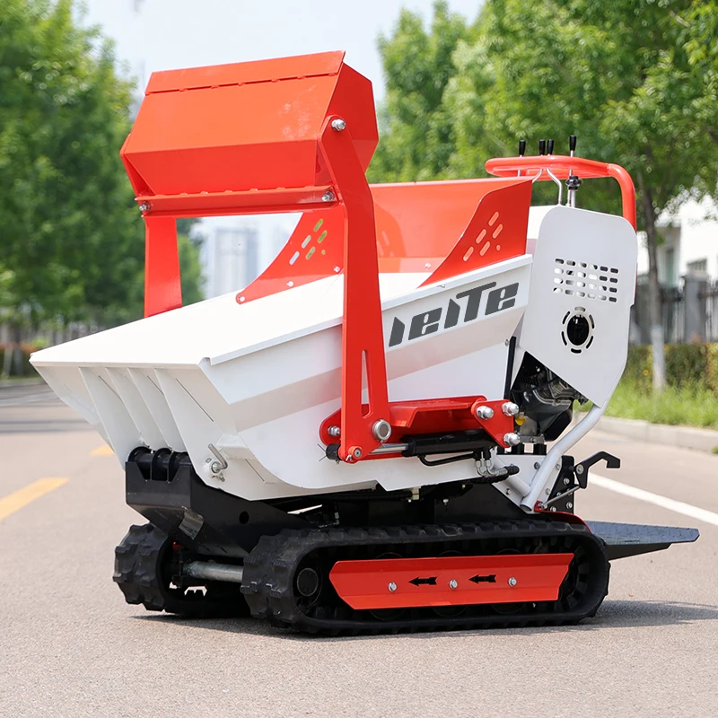 EPA 4F Euro 5 Mini Hydraulic Crawler Garden Dumper 500KG Load Rubber Track Dumper With Self-loading Bucket