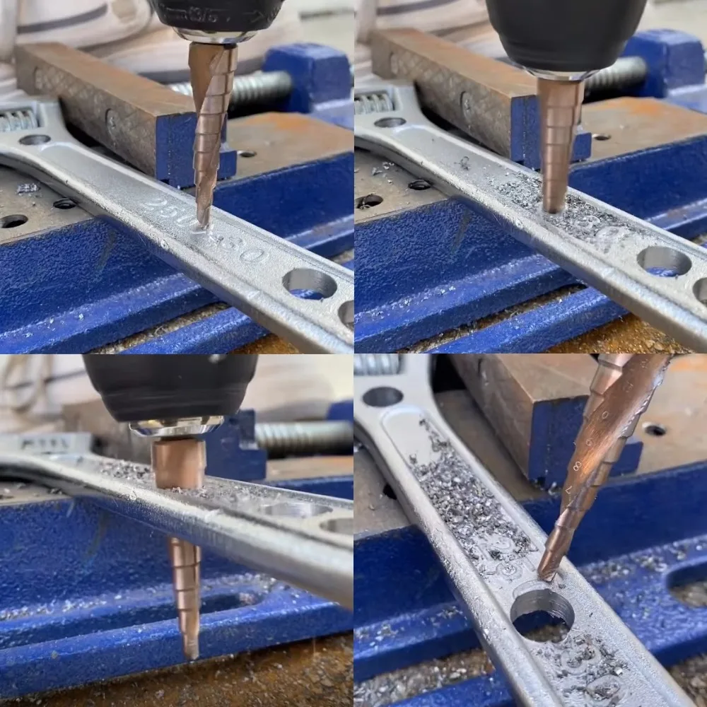 

New M35 Cobalt Containing Step Drill 4-12mm Stainless Steel Pagoda Drill Hexagonal Spiral Spiral Groove Hole Opener Metal