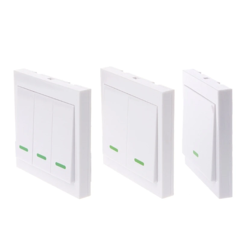 

Wireless Remote Control Switch - 433MHZ 315MHZ 86 Type Wall Plate Panel Wireless Remote Transmitter 1-3keys Wall Switch Dropship