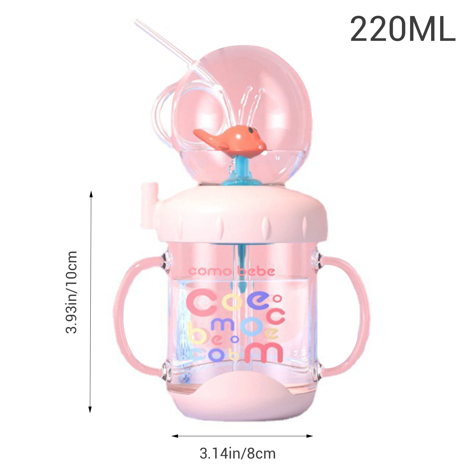 Funny  Water Spray Bottle 220ml Sealed Back Cover Student Baby Cups Suitable for Parties and Picnics