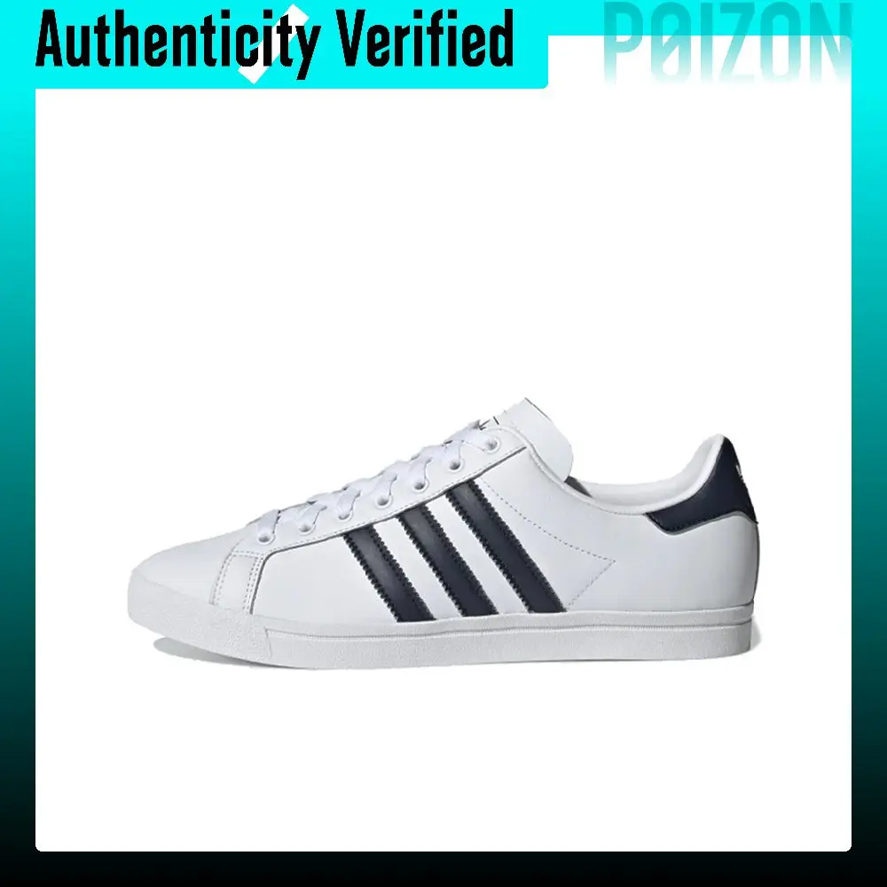 Adidas Originals Coast Star Comfortable Slip Resistant Lightweight Low top Skateboard Shoes Unisex Navy White EE9950