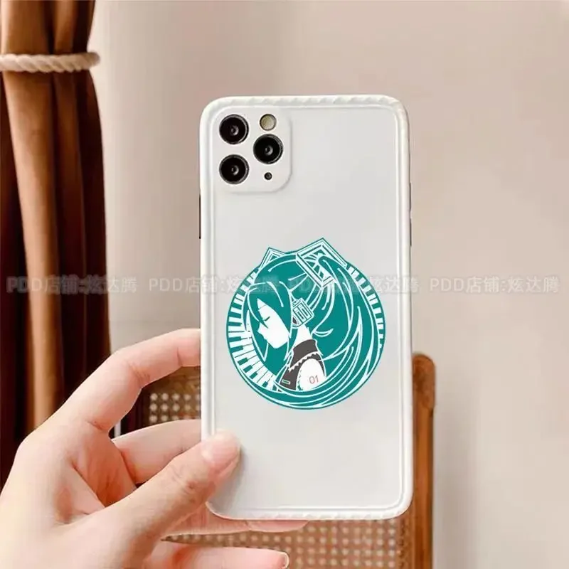Hatsune Miku Pattern Reflective Small Sticker Body Glass Electric Vehicle Personalized Decoration Sticker Computer Case Decal