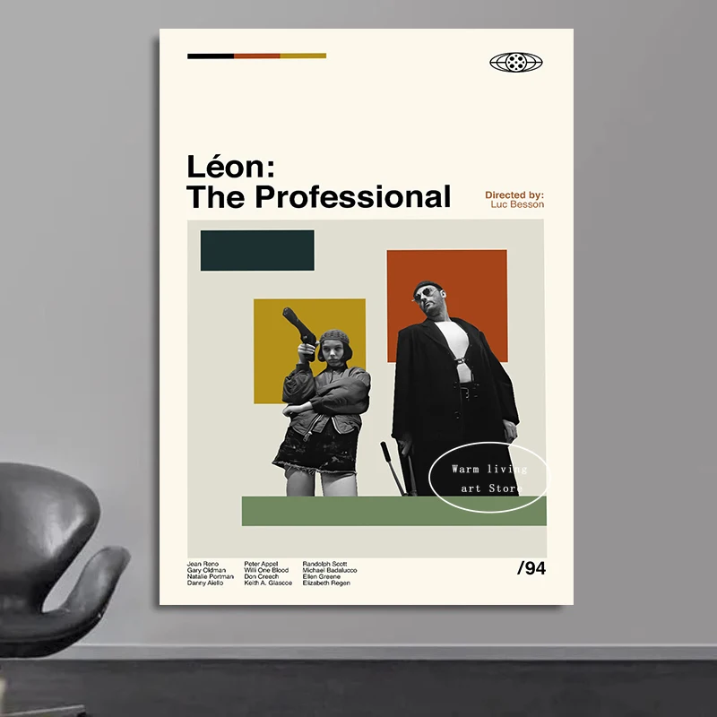 Leon Movie Poster Print Famous Leon The Professional Canvas Painting Vintage Wall Art Picture for Living Room Home Decoration