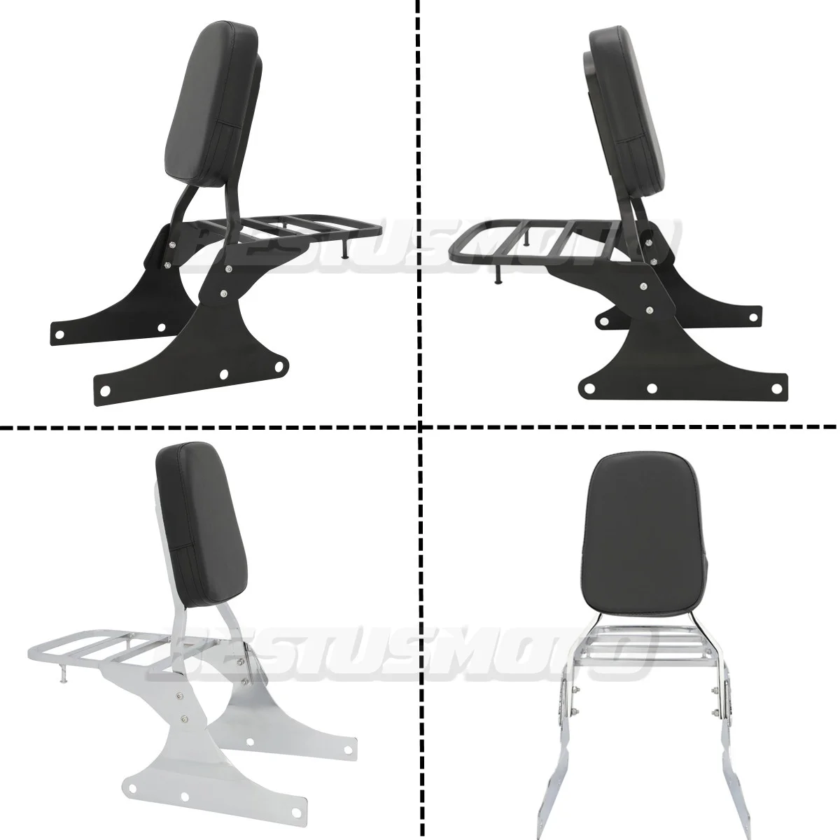 Motorcycle Backrest Sissy Bar Luggage Rack For Harley Fatboy EFI FLSTFI FLSTF Heritage Softail Classic FLSTC Heritage Springer