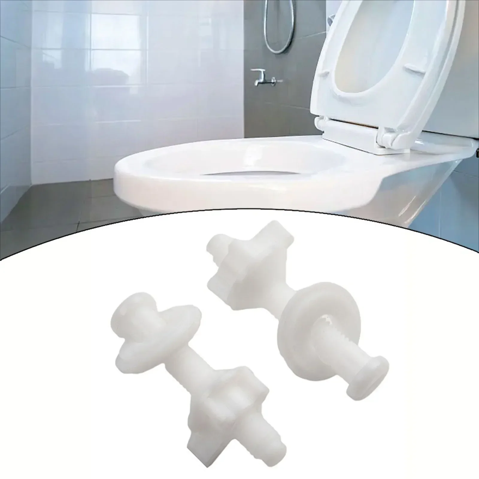 Toilet Seat Bolts  Plastic Toilet Cover Fixing Accessories Toilet Cover Lower Lock Bolt Toilet Cover Screw Toliet Accessories