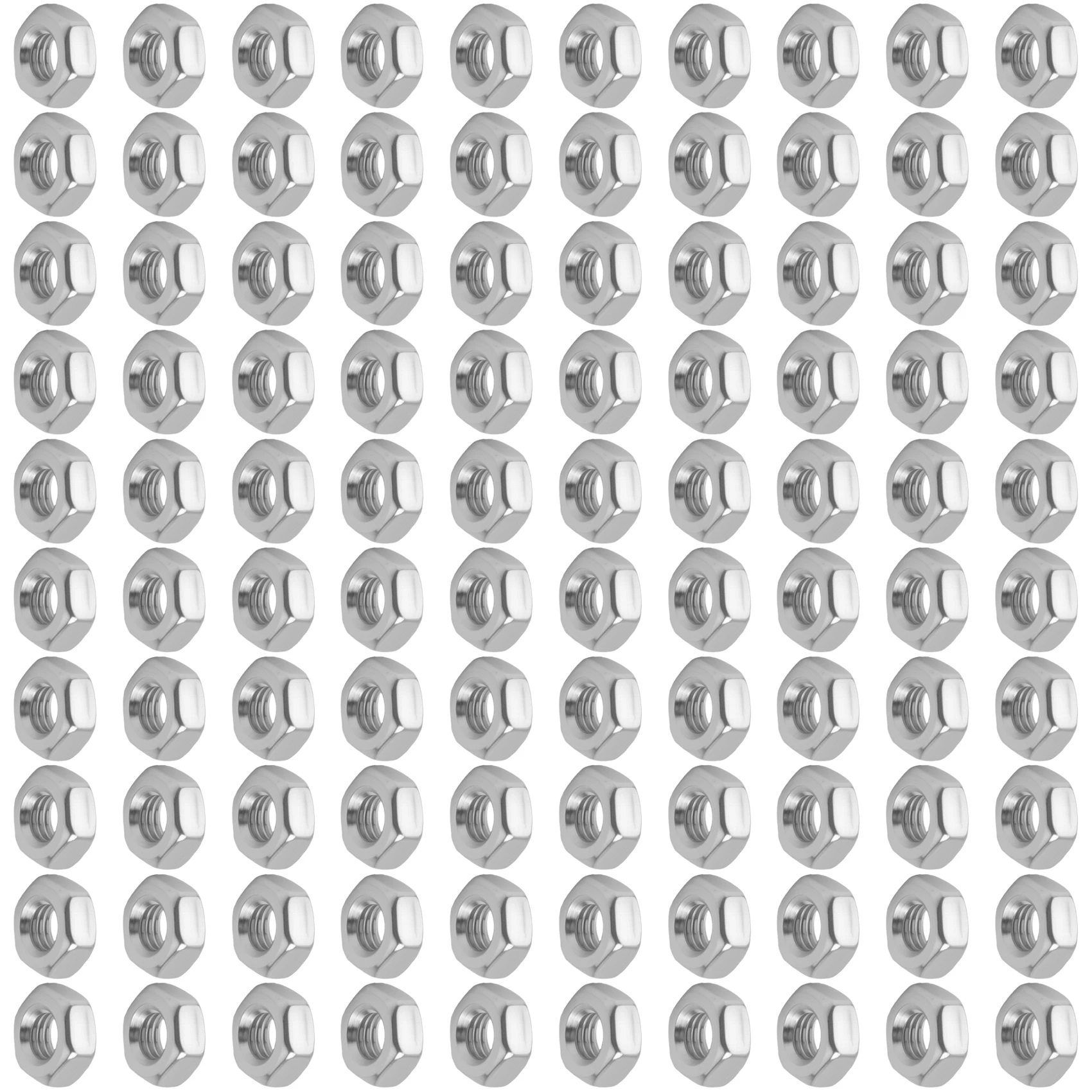 ABLG & Metric M3 Hex Nuts 304 Stainless Steel Fastener DIN934 100pcs for Bolt