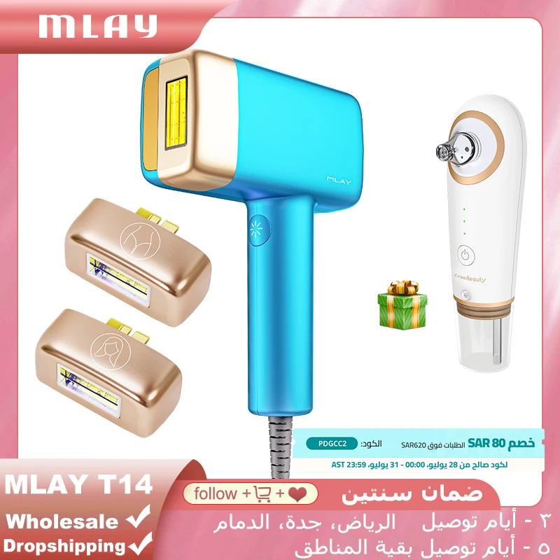 Epilator Hair MLAY Laser Face a Malay Flashes Body Depilador