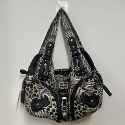 Bolsos de mano para mujer, bolso de hombro de leopardo, bolso con asa superior, bolso de moda, bolso de hombro, bolso de mano, bolso grande