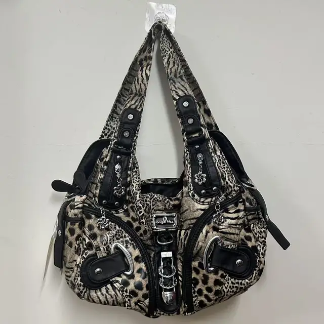 Damskie torebki, torebka na ramię w panterkę, torebka z uchwytem górnym, modna torba typu satchel, torebka w kształcie pieroga, torba na ramię, torba typu tote, duża torebka.