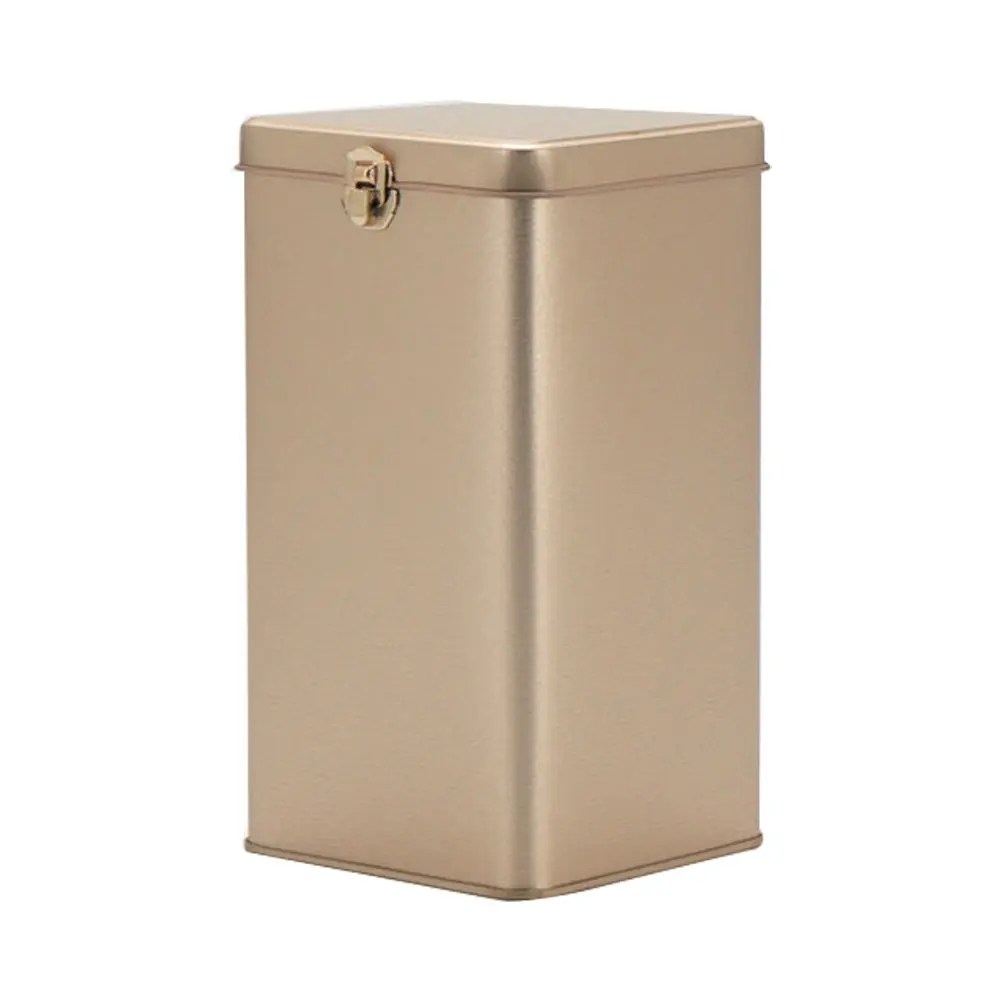 

1pc Tinplate Tea Canister Retro Simple Lockable Dustproof Moistureproof Storage Container for Tea Coffee Candy 500ml Metal Box