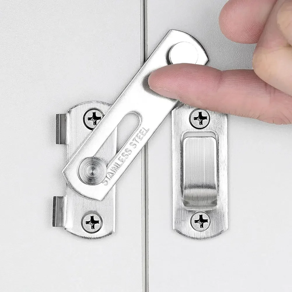 16Pcs Stainless Steel Safety Door Latch System Easy Install Anti Theft Locks for Sliding Doors Cabinets and Home Security Needs